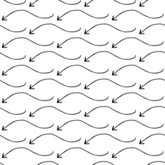 Seamless pattern with doodle arrows