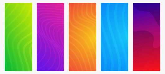 Modern colorful gradient background with wave lines