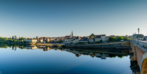 panorama view of the Dordogne River and picturesque Bergerac