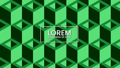 green hexagon pattern