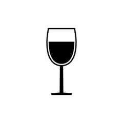 Wine glass icon isolated on white background