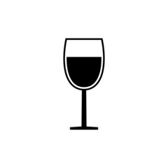 Wine glass icon isolated on white background