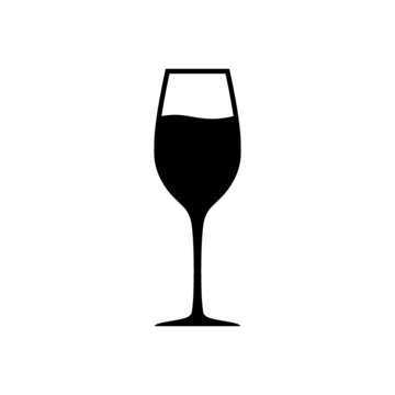Wine glass icon isolated on white background