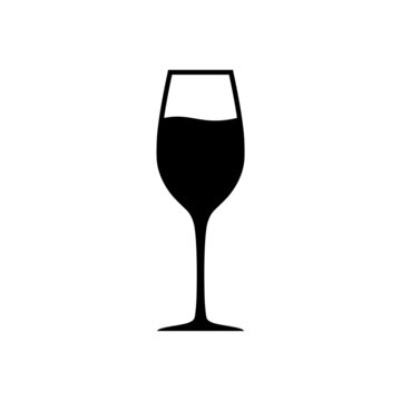 Wine glass icon isolated on white background