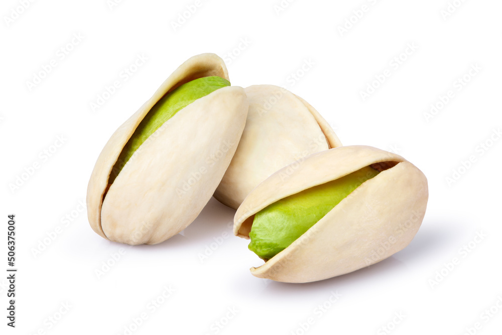 Canvas Prints pistachio nuts isolated on white