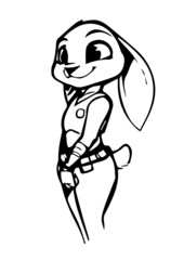 illustration of judy hopps best graphics design in vector art