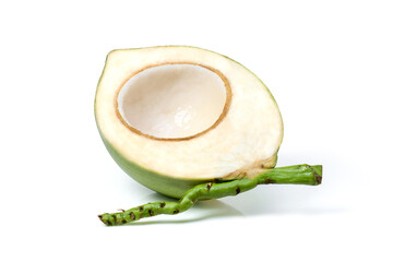 green coconut isolated white