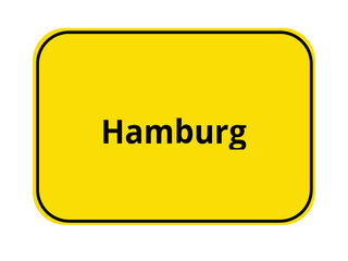Ortseingangsschild - Hamburg