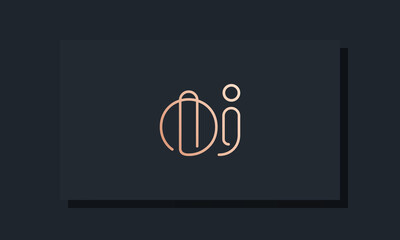 Minimal clip initial letter OJ logo