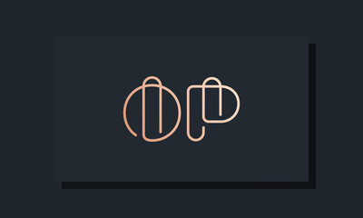 Minimal clip initial letter OP logo