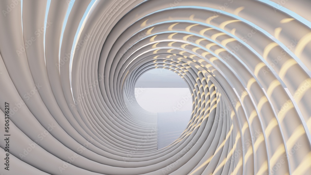 Poster abstract white curve waves background 3d render