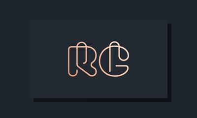 Fototapeta Minimal clip initial letter RA logo obraz
