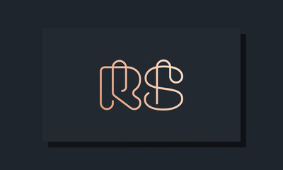 Minimal clip initial letter RA logo