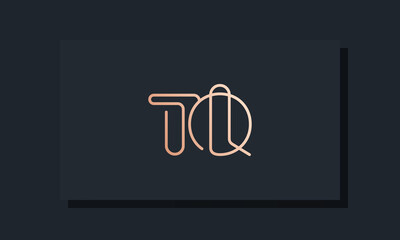 Minimal clip initial letter TQ logo