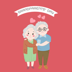 Grandparents' day, older persons and love of old couple