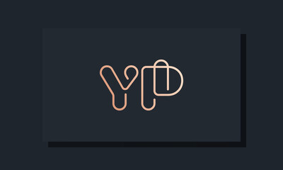 Minimal line art initial letters YP logo