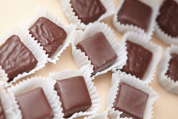 chocolate sweets on the table