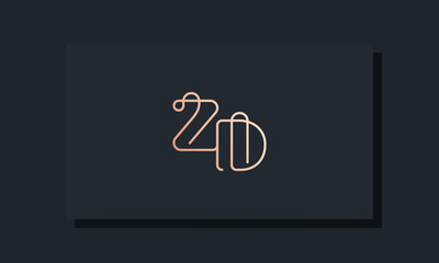 Minimal clip initial letter ZD logo.