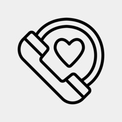 Phone call icon in line style, use for website mobile app presentation