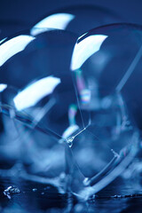 water bubbles on the glass