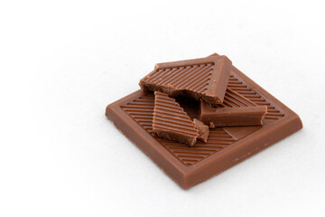  chocolates on a white background