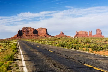 Deurstickers Road to Monument Valley in Utah © Fyle