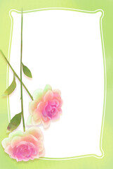 アンティークな薔薇のフレーム