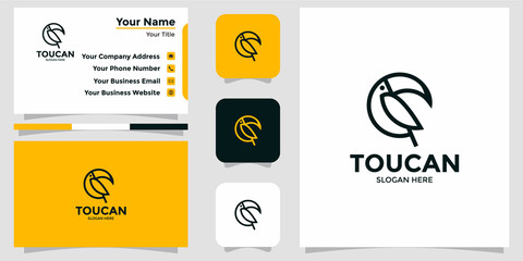 toucan bird logo and branding card © YONDAIME