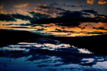 Fototapeta na wymiar cloud the beautiful sky at sunset