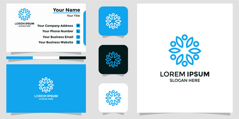 flower logo and branding card