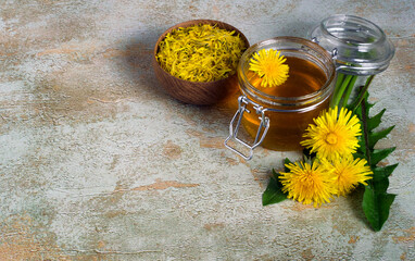 Healing dandelion honey