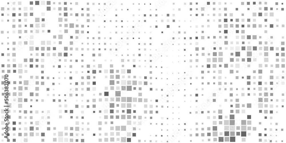 Poster abstract black and white 3d slighty wavy sqaures surface pattern with random sizes and changing shad