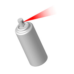 spray can or bottle mockup, empty or blank, vector illustration 