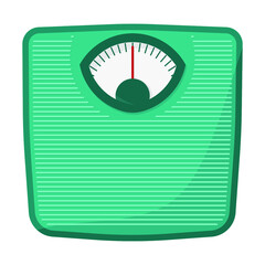 Weighing scale isolated. Floor weight scale. Scale icon. Vector illustration.