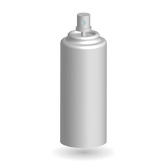 spray can or bottle mockup, empty or blank, vector illustration 
