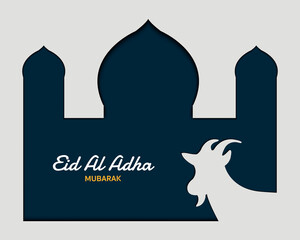Eid Al Adha Simple Greeting Template