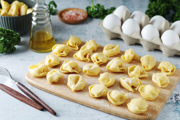 Tortellini - dumplings typical dish from Italian cuisine	
