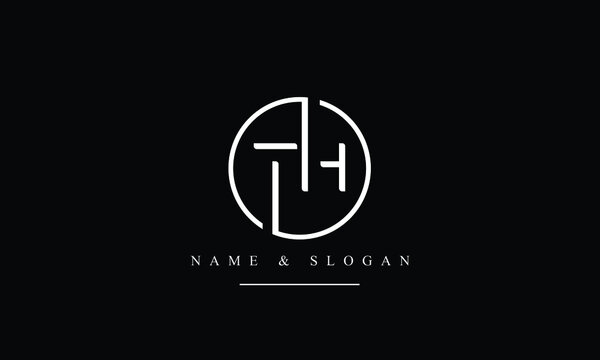 TH, HT, T, H abstract letters logo monogram
