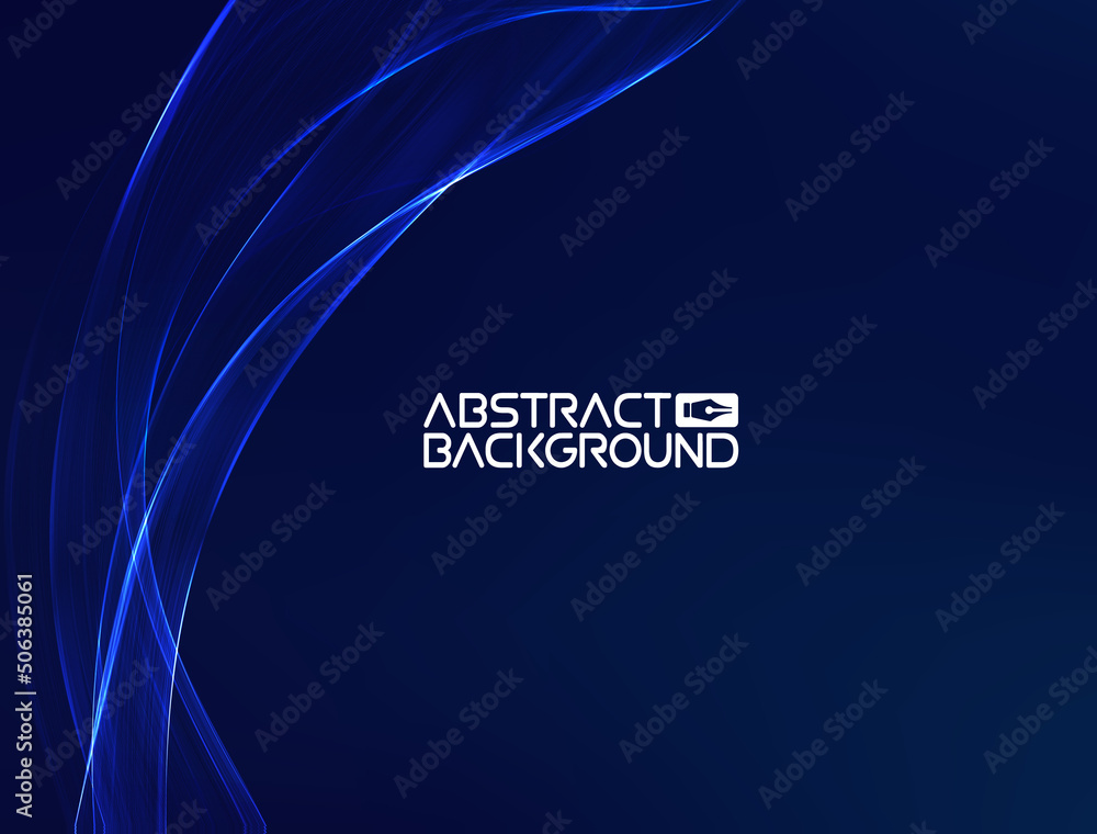 Canvas Prints tech futuristic 3d blue wave. abstract blue light effect background. modern tech music design.