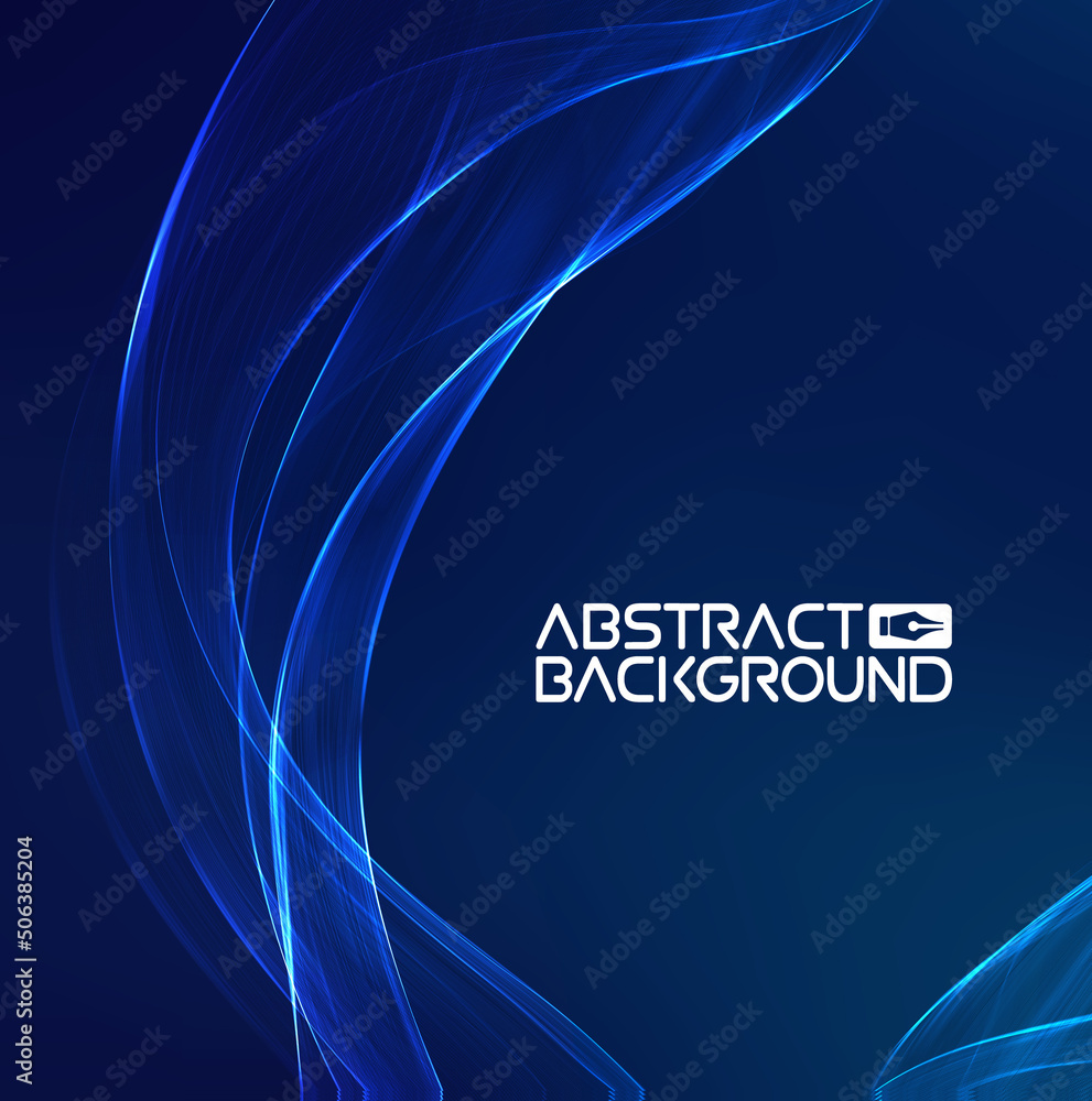 Canvas Prints tech futuristic 3d blue wave. abstract blue light effect background. modern tech music design.