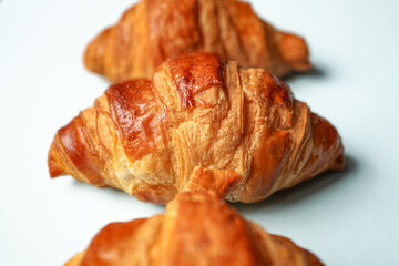 tasty croissant for breakfast, french food