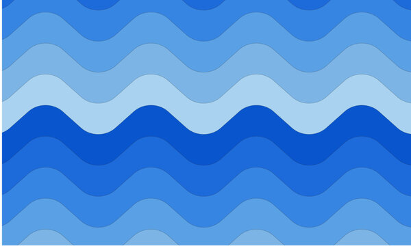 Vagues bleues de l’eau. Fond abstrait bleu. Illustration vectorielle pour conception. © guitou60