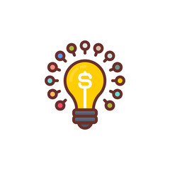 Crowdfunding icon in vector. Logotype