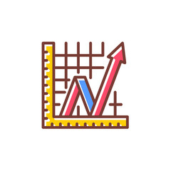 Growth Graph icon in vector. Logotype