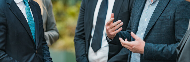 Business people talking