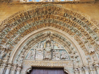 Fototapeta premium Olite con su Palacio Real, palacio de los reyes de Navarra. España.