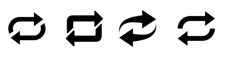 Reload icon vector set. Reset illustration sign collection. update symbol or logo.