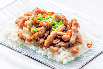 chicken kung pao with rice