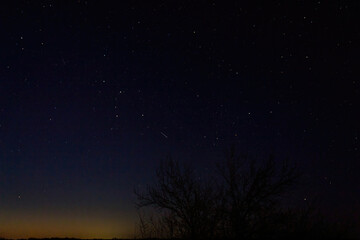 Obraz na płótnie Canvas Panorama blue night sky milky way and star on dark background. Starry sky