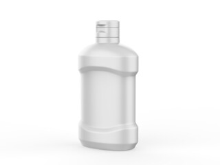 Blank cosmetic bottle with flip top cap for branding and mockup, ready for design presentation, 3d render illustration